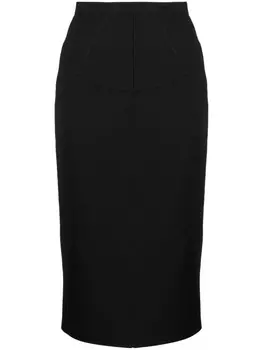 N21 юбка-карандаш с завышенной талией, черный