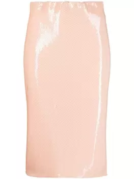 N21 юбка миди с пайетками, нейтральный цвет