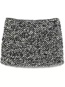 N21 юбка мини из ткани букле, черный