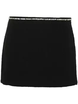 N21 юбка мини с кристаллами, черный