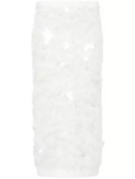 N21 юбка с пайетками, белый