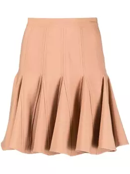 N21 юбка со складками, нейтральный цвет