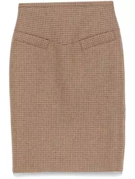 N21 юбка в ломаную клетку, коричневый