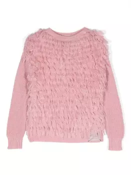 N22 джемпер с оборками, розовый