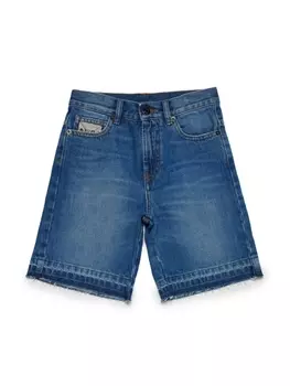 N22 джинсовые шорты с бахромой, синий