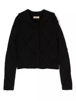 N22 кардиган рыхлой вязки, черный