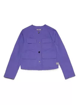 N22 куртка со стразами, фиолетовый