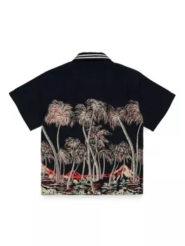 N22 рубашка поло с графичным принтом, черный