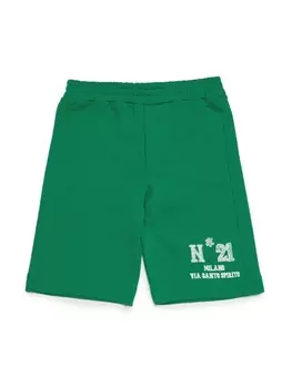 N22 шорты с логотипом, зеленый