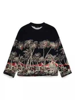 N22 толстовка с графичным принтом, черный