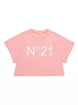 N22 укороченная футболка с логотипом, розовый