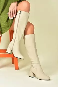 N2510815 Бежевые женские ботинки Fox Shoes