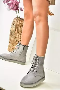 N4040030 Серые женские ботинки Fox Shoes