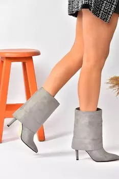 N5725609 Серые женские ботинки Fox Shoes