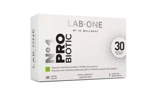 N°1 ProBiotic, Поддержка кишечника, плоский живот, 30 капсул. Inna marka