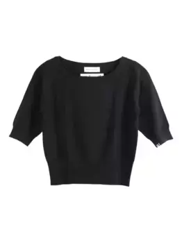 N°422 кашемировый свитер с вырезом-лодочкой extreme cashmere, черный