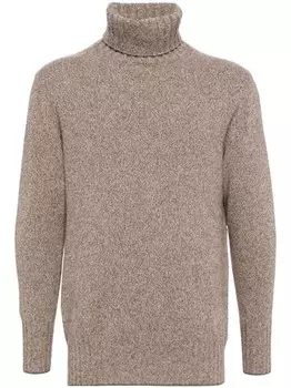 N.Peal джемпер Brompton Marl Roll Neck, нейтральный цвет