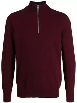 N.Peal джемпер Carnaby с воротником на молнии, красный