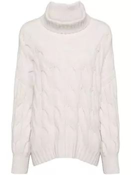 N.Peal джемпер фактурной вязки, нейтральный цвет