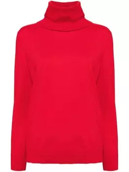 N.Peal джемпер свободного кроя с высоким воротником, красный