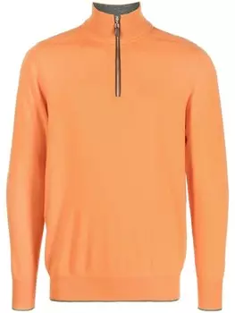 N.Peal джемпер The Carnaby с воротником на молнии, оранжевый