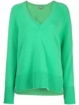N.Peal джемпер тонкой вязки с V-образным вырезом, зеленый