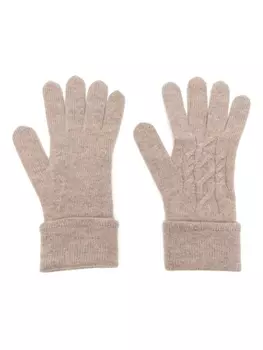 N.Peal фактурные перчатки, нейтральный цвет