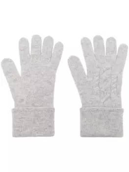 N.Peal фактурные перчатки, серый