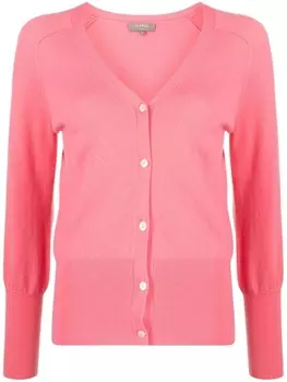 N.Peal кардиган тонкой вязки с V-образным вырезом, розовый