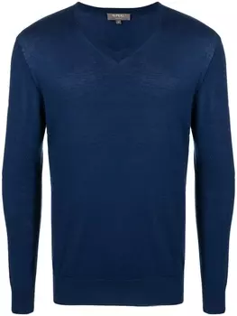 N.Peal кашемировая толстовка с V-образным вырезом, синий