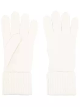N.Peal кашемировые перчатки в рубчик, нейтральный цвет