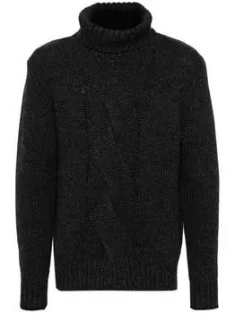 N.Peal кашемировый джемпер фактурной вязки, коричневый