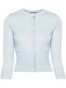 N.Peal кашемировый кардиган Darcie, синий