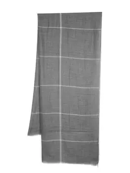 N.Peal кашемировый шарф в полоску, серый