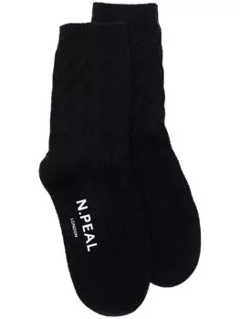 N.Peal носки фактурной вязки, синий