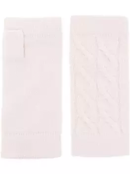 N.Peal перчатки-митенки, розовый