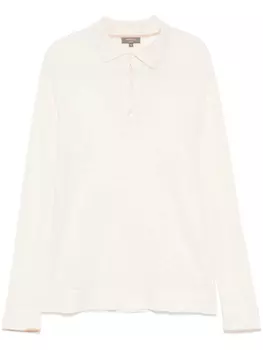 N.Peal рубашка поло с длинными рукавами, нейтральный