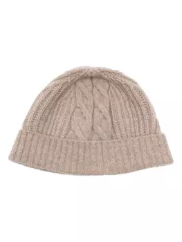 N.Peal шапка бини фактурной вязки, нейтральный цвет