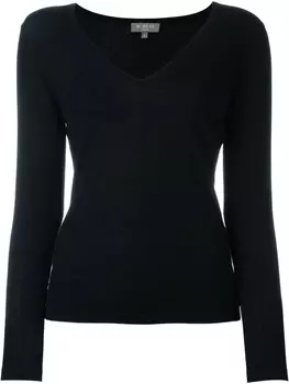 N.Peal свитер c V-образным вырезом, черный