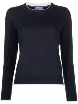 N.Peal свитер с полосками, синий