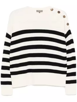 N.Peal свитер в полоску, нейтральный