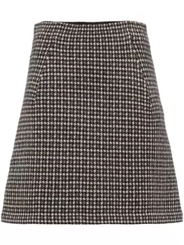 N.Peal трикотажная юбка в ломаную клетку, серый