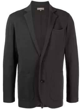 N.Peal жакет тонкой вязки с V-образным вырезом, серый