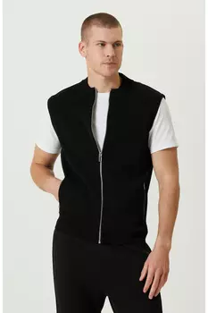 N-Tech Черный трикотажный жилет на молнии с боковым карманом Network, черный