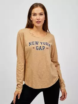Нью-Йоркская футболка Gap, бежевый