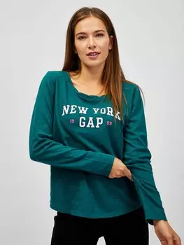 Нью-Йоркская футболка Gap, зеленый