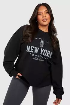 нью-йоркский свитшот Boohoo, черный