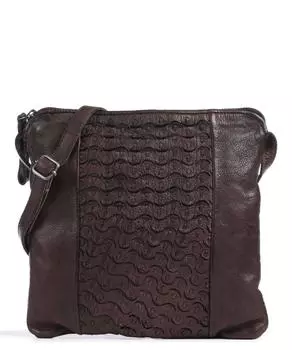 На фермерском рынке сумка через плечо 5 из зернистой воловьей кожи. Taschendieb Wien, коричневый