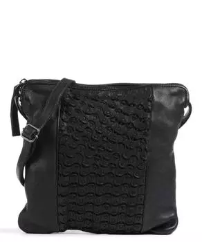 На фермерском рынке сумка через плечо 5 из зернистой воловьей кожи. Taschendieb Wien, черный