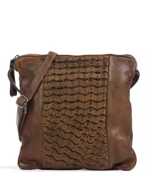 На фермерском рынке сумка через плечо 5 из зернистой воловьей кожи. Taschendieb Wien, коричневый